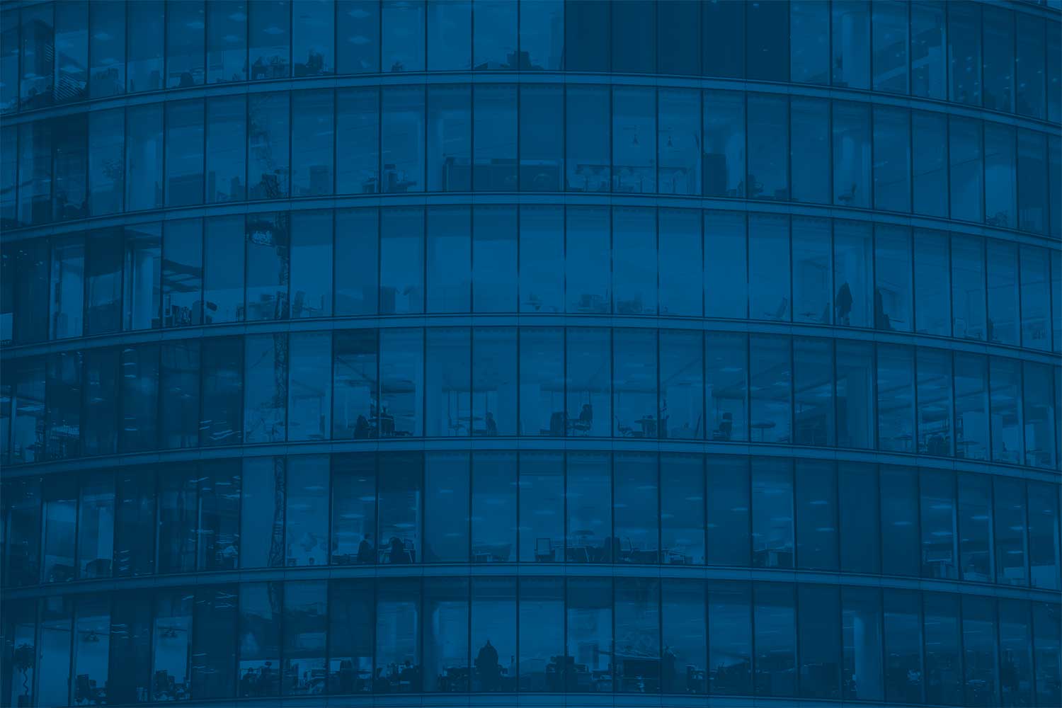 Building with blue color overlay