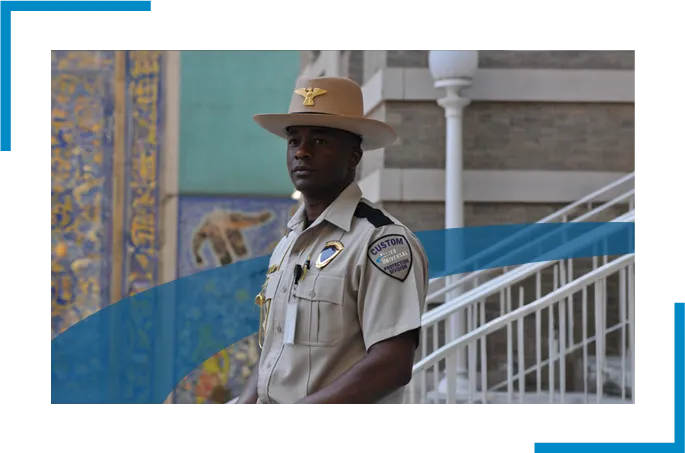 Protection officer in uniform